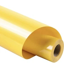 Yellow Heat Transfer Vinyl HTV Rolls, 12" x 8ft Yellow Iron on Vinyl