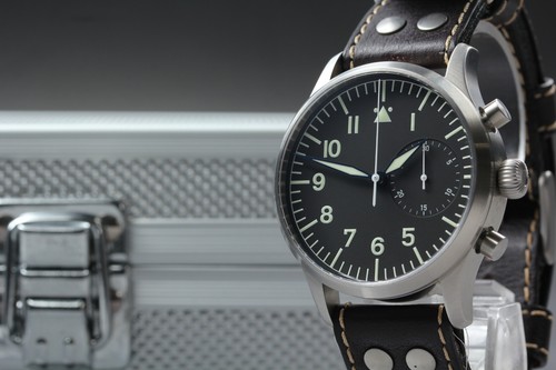 STOWA Flieger Classic Chronograph Automatic Men's Watch [ Box and Band Damaged ]