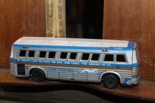 Vintage Greyhound Japan Tin Litho Friction Express Bus Momoya Hayashi