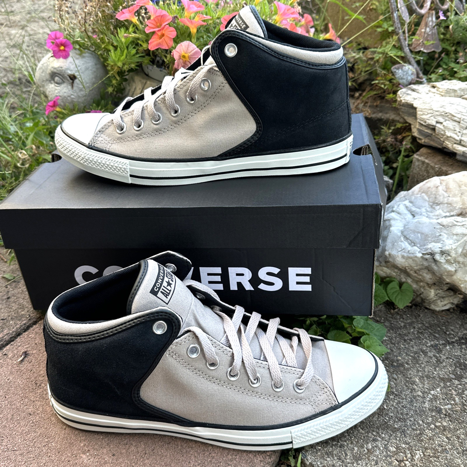 Converse CTAS High Street Mid Top Mens 10 Sneakers Papyrus/Black Tan A14294C