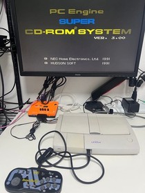 PC Engine Duo Console with CD ROM System and Dragon Knight II Game Bundle