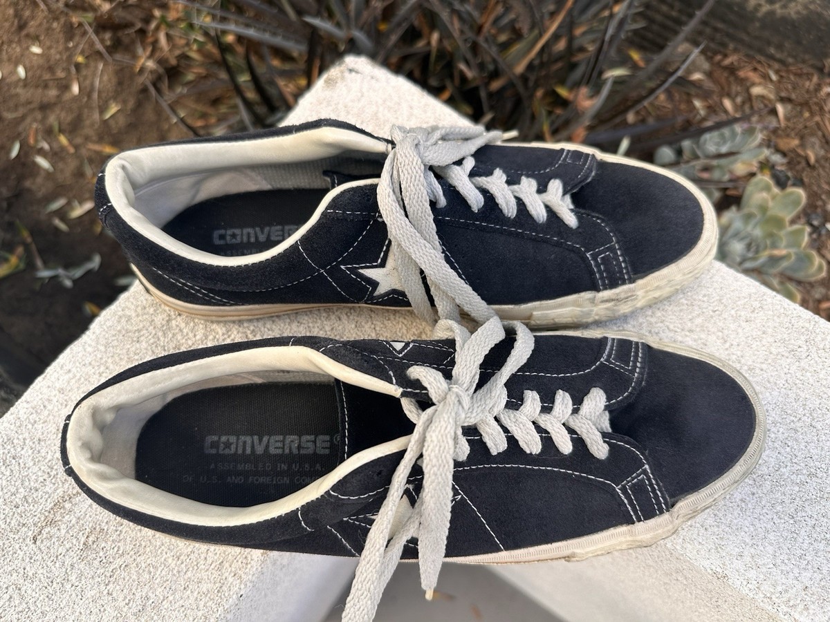 Vintage 1990s Converse One Star Navy Made In USA Grunge Kurt
