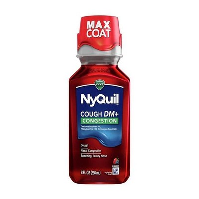 Nyquil Cough Dm Plus Congestion Liquid Berry 8 Oz