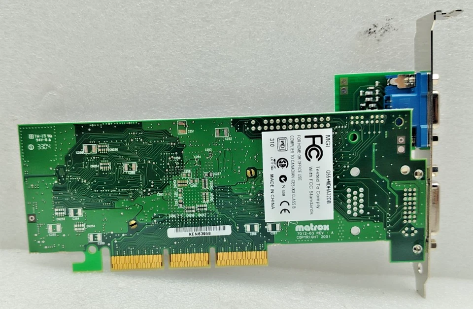 Graphic Card Matrox Matrox G550 32Mb Ddr Sgram G55+Mdha32Db 7012-03 Rev: A New - Image 3 of 4