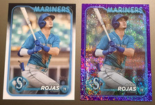 JOSH ROJAS-2024 TOPPS BOTH BASE & PURPLE GLITTER-#60/799⚾️BASEBALL CARD-MARINERS