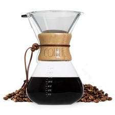 Rae Dunn Glass Pour Over Coffee Maker 34Oz Carafe Reusable Stainless-Steel