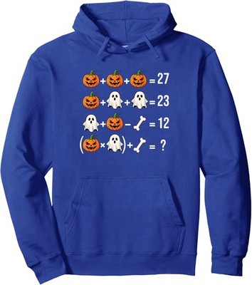 Funny Meme Pumpkin Ghost Math Teacher Costume Unisex Hooded Sweatshirt