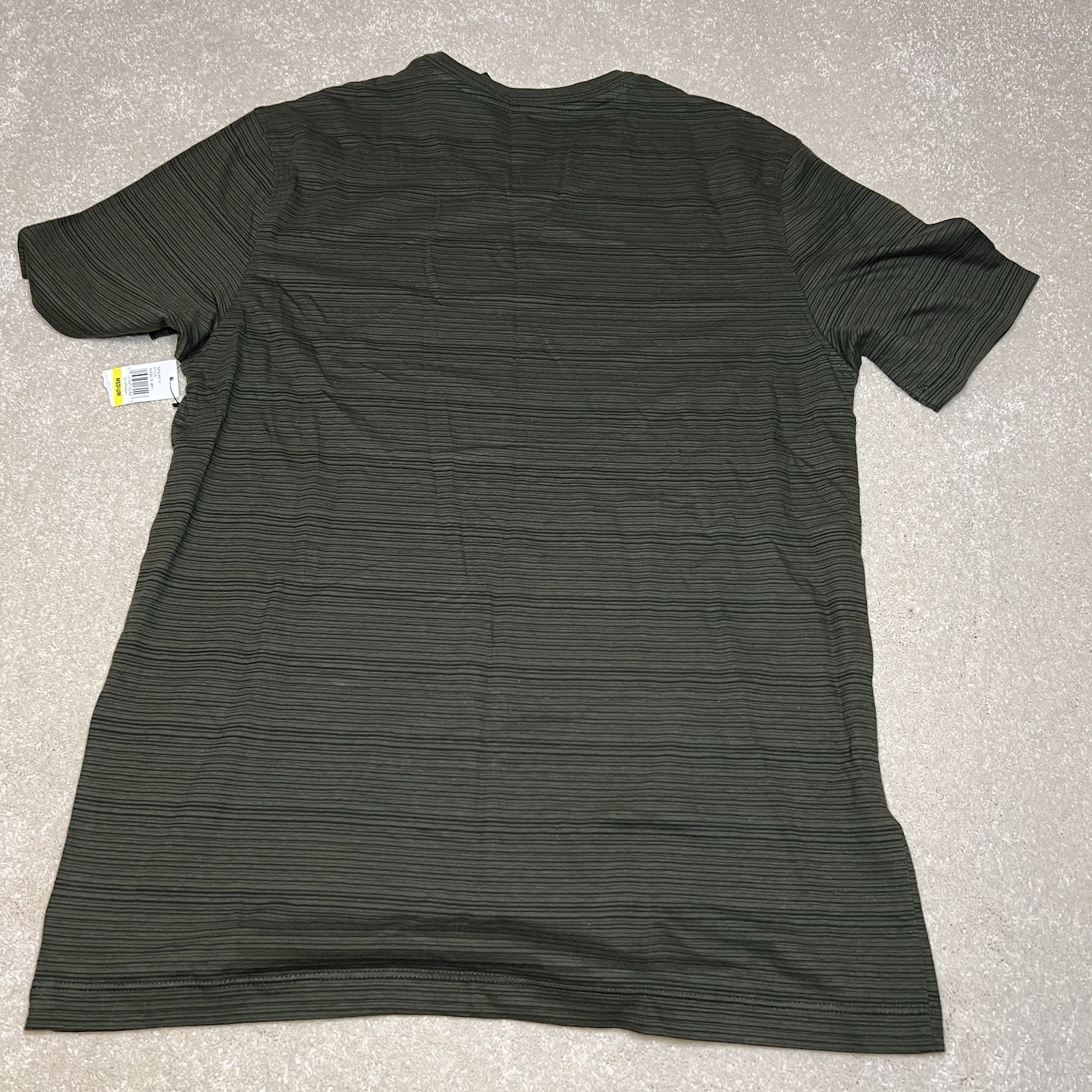 Van Heusen NWT gray/green v neck Cotton Blend Striped T-Shirt Men's Medium thumbnail 5