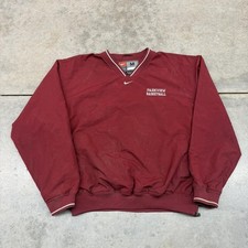 vintage nike center swoosh burgandy pullover windbreaker jacket size medium