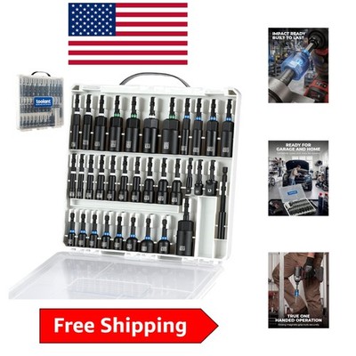 Industrial-Grade 34-Piece Impact Driver Bit Set with Heavy-Duty Storage Case