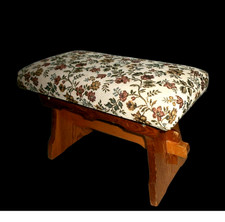 Vintage Schemel Fußbank Hocker Holz Barock Stil  Chippendale Shabby 