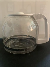 12 Cup Glass Replacement Pot Carafe White Fits A Mr. Coffee SEE PICTURES