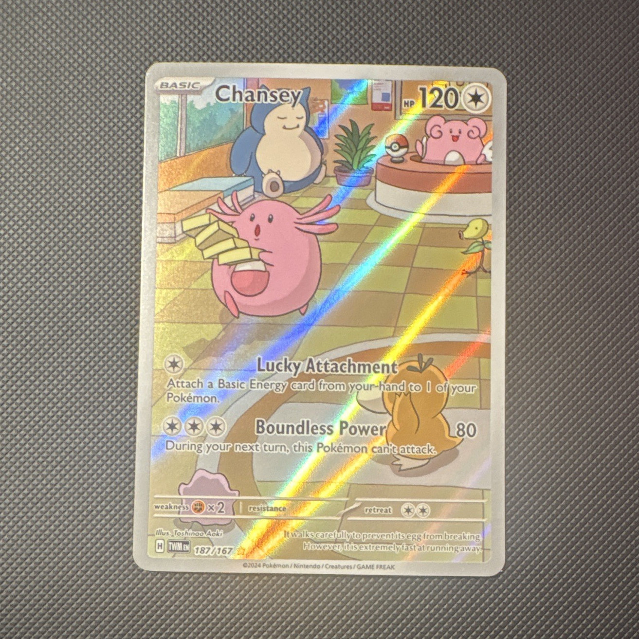 Pokemon TCG Chansey 187/167 SV06 Twilight Masquerade Illus Rare Holo ENG NM 