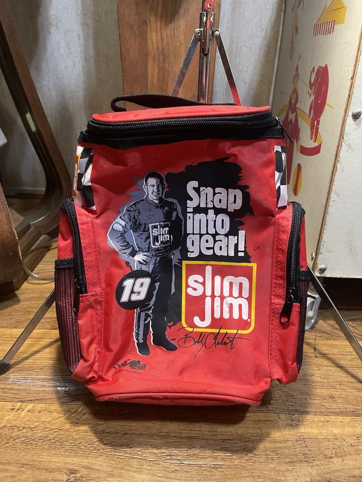 2005 BOBBY LABONTE #19 Slim Jim Insulated 10x6" Cooler Joe Gibbs Racing, USED - Image 2 of 4