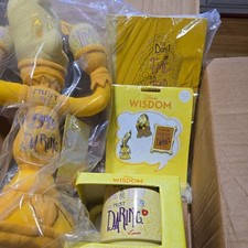 Limited Disney Wisdom Beauty  the Beast's Lumiere Plush, Mug, Pins, Journal NWT