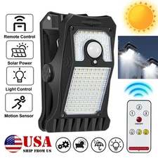 Clip-On Solar LED Light Outdoor Motion Sensor 118 LED IP65 Waterproof Wall Light