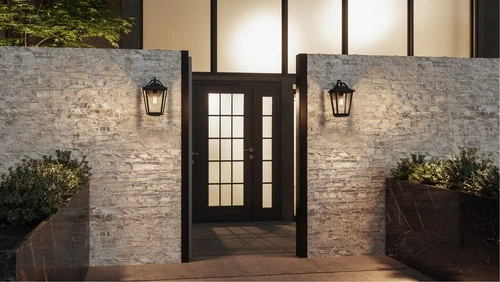 Darius 1-Light Outdoor Wall Lantern in Earth Black - Picture 5 of 6