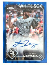 2024 Topps Chrome Baseball Blue Raywave Auto /150 #RA-LRA Lane Ramsey Rookie 