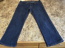 Lucky Brand Sweet'N Crop Women's Straight Jeans Blue Medium Wash Stretch Denim