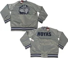 New Georgetown Hoyas Mens Mitchell & Ness Light Weight Satin Snap Jacket $125