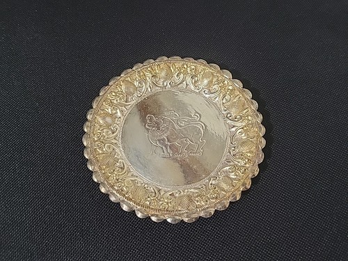 Antike Ceylon Silber Schale "SS" Mark Singhalesischer Löwe Repoussé Kandy Arbeit um 1940 - Bild 6 von 14