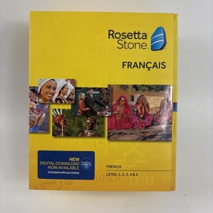 Rosetta Stone V4 TOTALe: French Level 1-5 Set for PC, Mac VERY GOOD CONDITION!