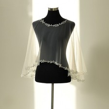 Wedding Shawls White Ivory Jackets Wedding Dress Outfit Bridal Cape Cloak