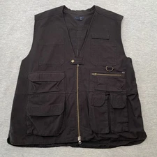 511 Tactical Vest 2XL Black Conceal Carry Utility Pockets Zip Hunt Outdoor 80001