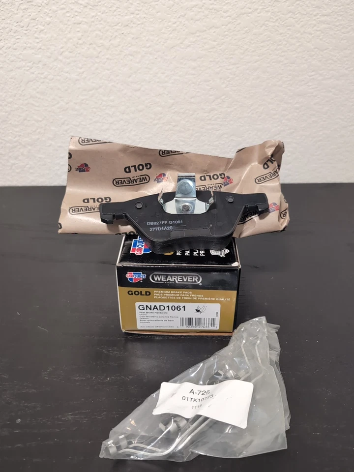 盘式制动垫套装-优质金色陶瓷前刹车片 CARQUEST GNAD1061 — 第 3/3 张图片