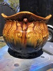 1920's Jardiniere Pottery Majolica Weller ART Nouveau Lions Head Planter 11.5" — photo 4