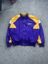 Neff Kewaunee Windbreaker Nylon Jacket Full Zip Vintage Men Size XL Lakers Like