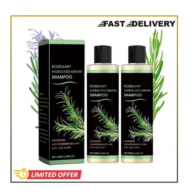 Tgideas Organic Rosemary Hair Growth Shampoo for Women and Men-Natural(2 pack)