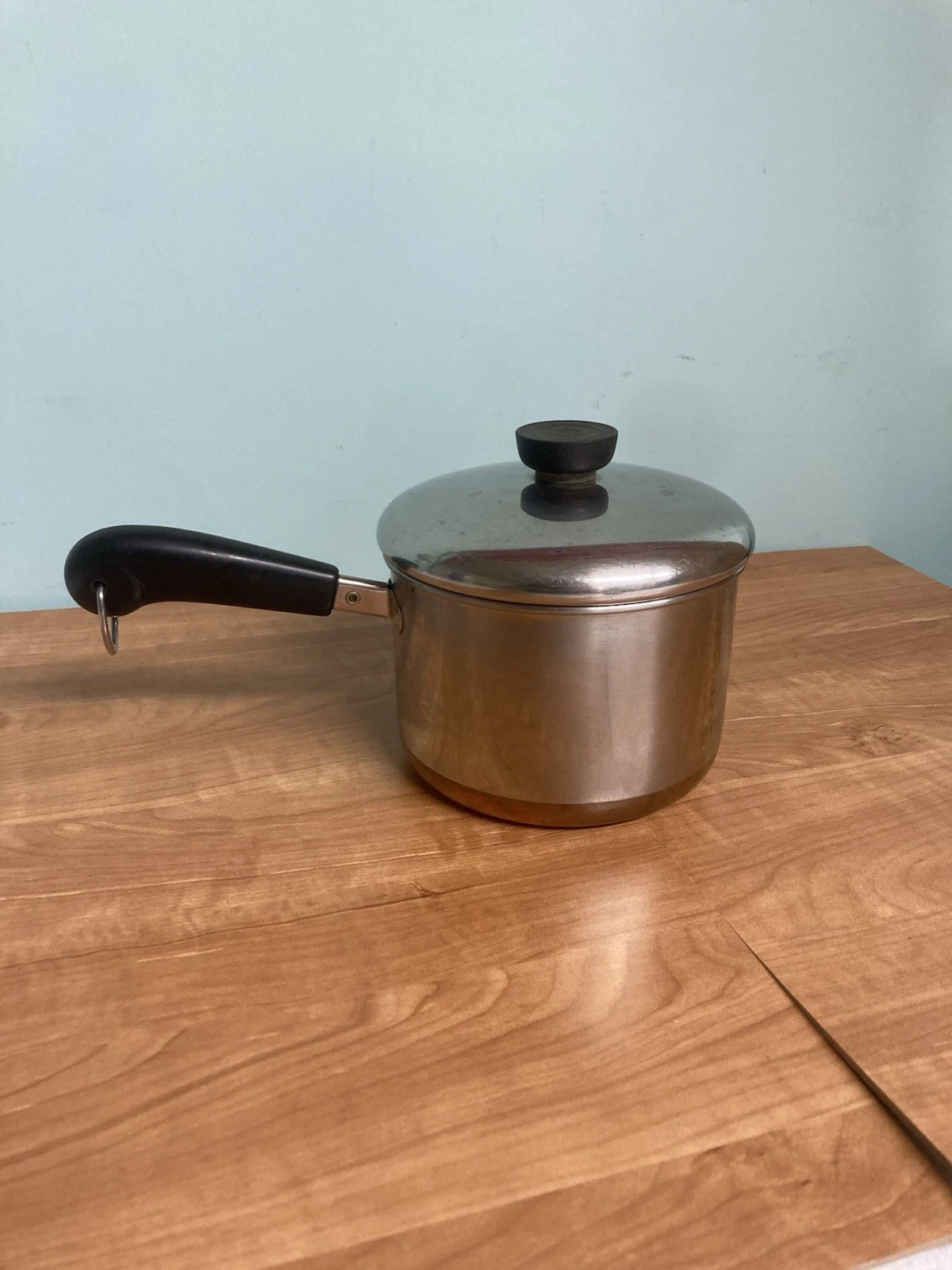 Revere Ware 2 Qt Copper Clad Stainless Steel Sauce Pan & Lid Clinton Ill USA