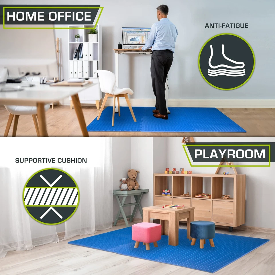 ProsourceFit Extra Thick Puzzle Exercise Mat1/2, EVA Foam Interlocking Tiles for - Image 4 of 4