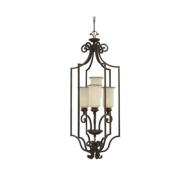 Sea Gull Lighting 51146 814 4 Light Acadia Hall Foyer Champ Glass