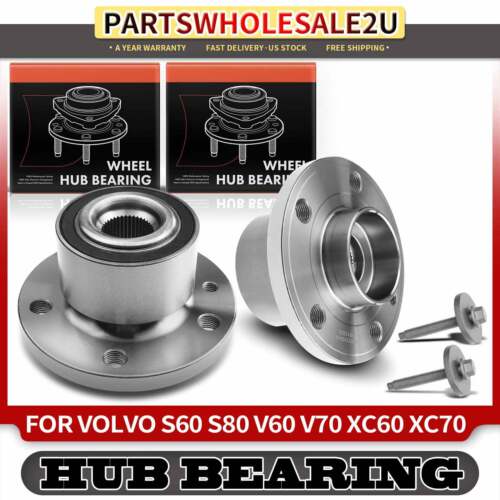 2x Front L&R Wheel Hub Bearing Assembly for Volvo S60 11-17 S80 08-16 V60 15-18 - Picture 1 of 9