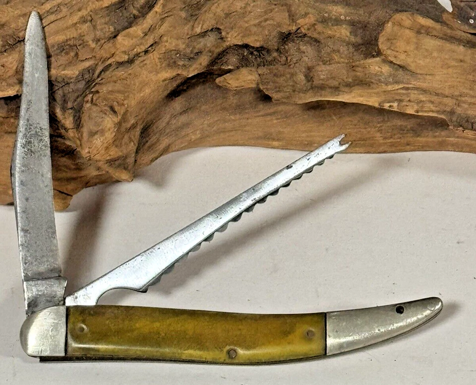 Cuchillo de Pesca Estuche Probado XX 1920 - 1940 Raro Foto 3 de 4