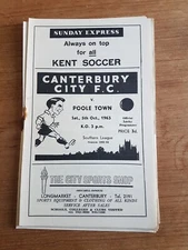 63/64 Canterbury City vs Poole Town Programme