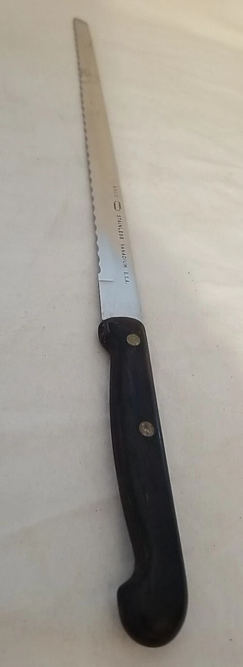 Ekco Stainless Vanadium USA Serrated Bread Knife 9-1/2” Blade,Total 14-3/4"