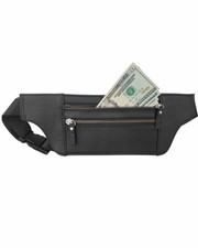 Genuine Leather Waist Thin Fanny Pack Joggers Hip Casual Shoulder Bag