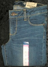Girls 8 Regular Arizona Skinny Adjustable Waist Stretch Blue Denim Jeans - NWT