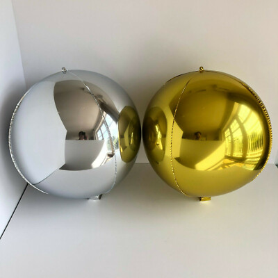 Brandneu 18'' Kugel Orbz Kugel Runde Luftballons Silber & Gold Party Ballons