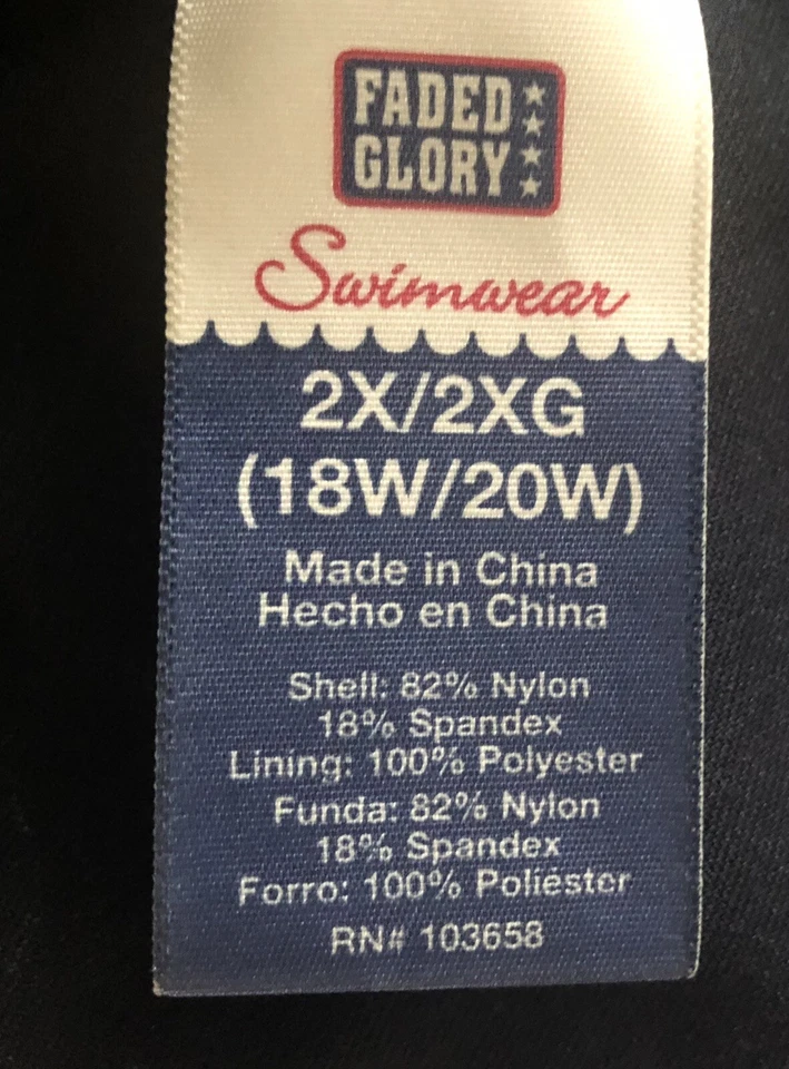 Faded Glory Paisley Traje de baño multicolor Tankini talla 2X Foto 3 de 3