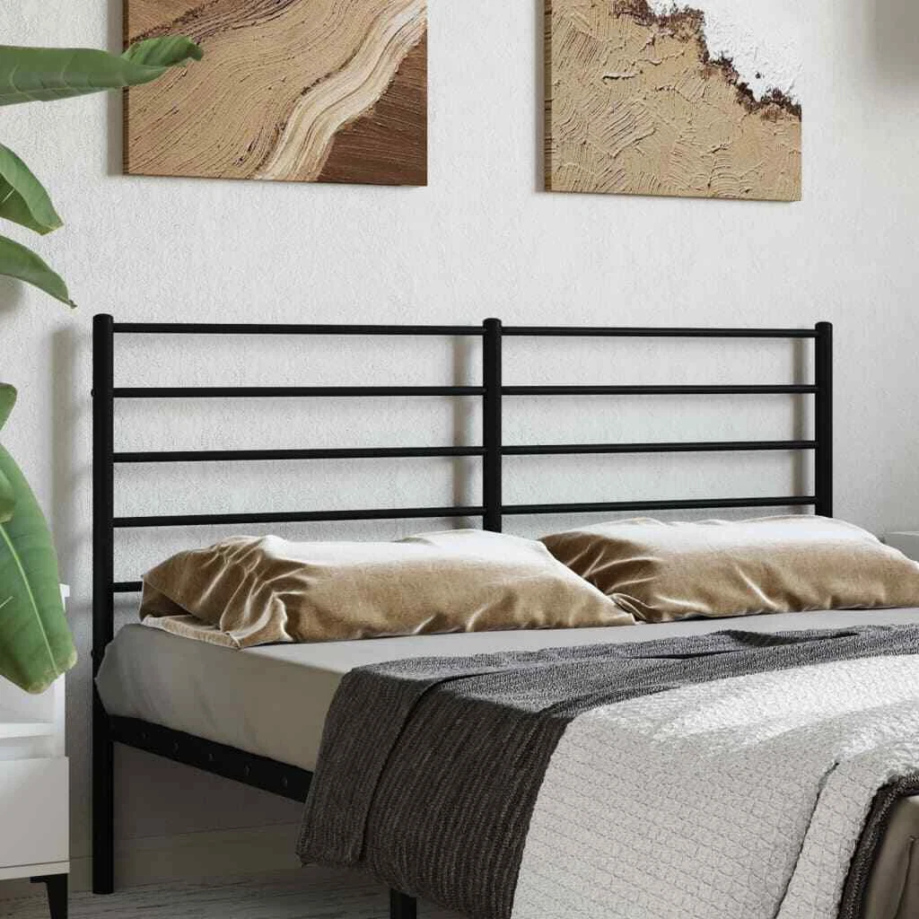 Metal Headboard Black 150 Cm eBay