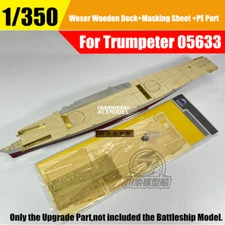 1/350 Weser Navy Aircraft Carrier Wooden Deck Detail-up Kit for Trumpeter 05633