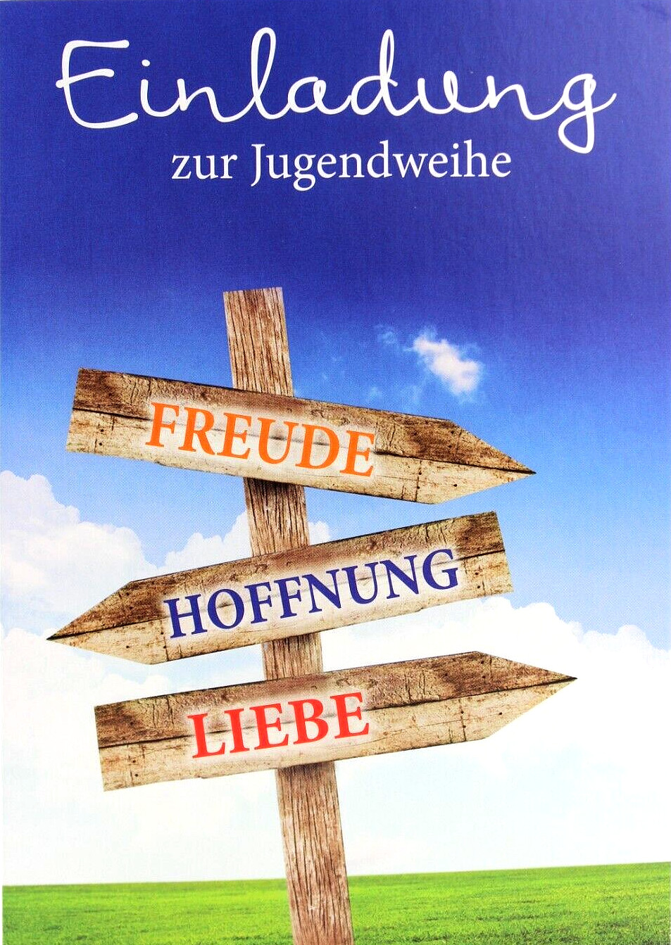 avan carte Einladungskarte Jugendweihe Wegweiser des Leben Einladung mit Text