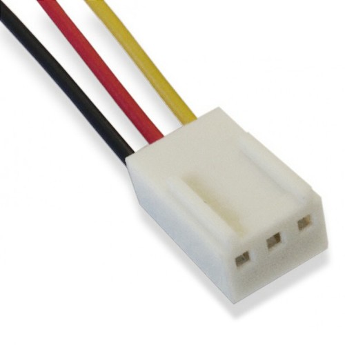 Evercool 80mm x 80mm x 25mm 3 Pin RED LED Fan includes 4 pin adapter and screws! - Picture 4 of 6