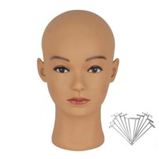 Female Bald Mannequin Head Professional Cosmetology Face Makeup Doll Head For Wi