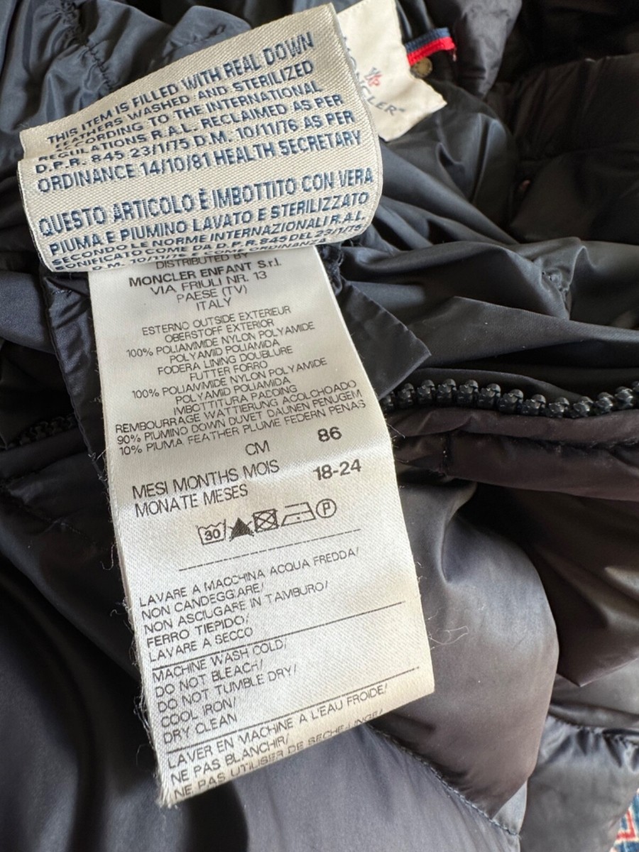 Moncler jacket kids Girl's, Boy's, puffer, with fur hood , size 18