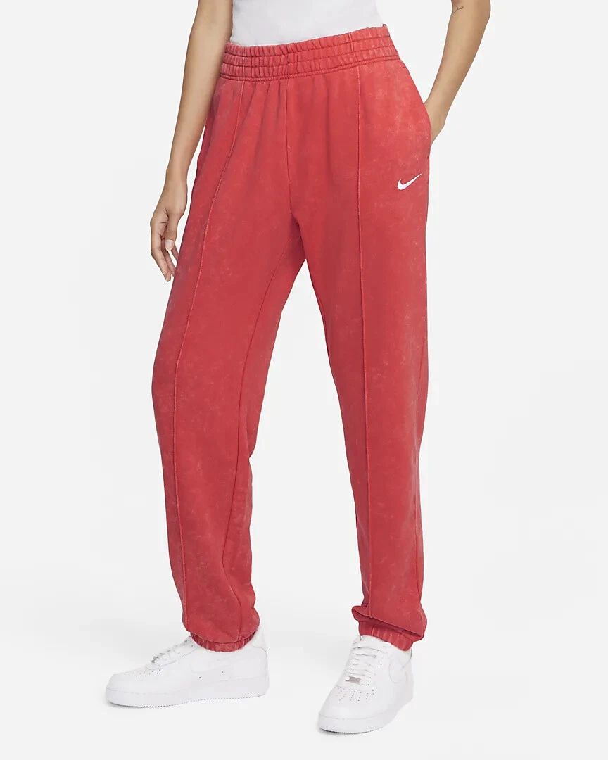 Nike Sportswear Collection Washed Fleece Pants Size 2XL Red Womens